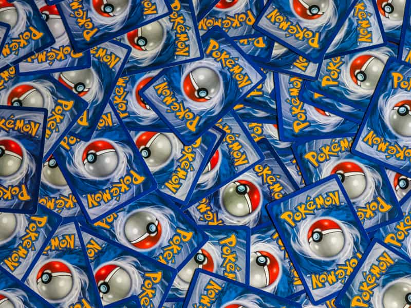 A collection of trading cards laid out together